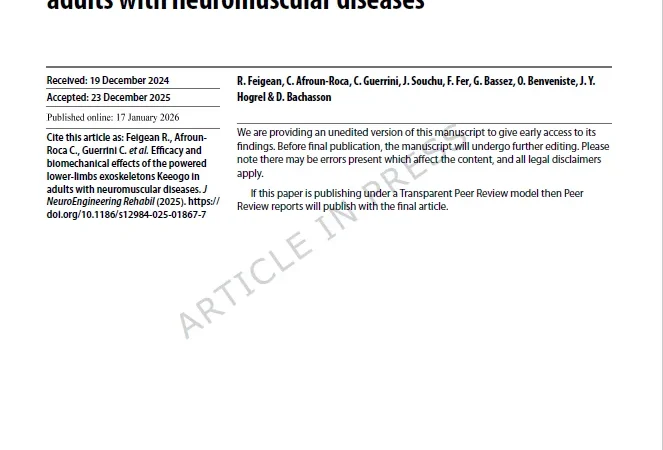 What a New Study Says About Using the Keeogo Exoskeleton in Neuromuscular Conditions